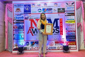ओर्जिनल इन्टरटेन्मेन्टकी अध्यक्ष पौडेललाई महिला उद्यमी सम्मान