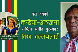 विश्व बल्लभलाई यस वर्षको कन्हैया-अञ्जना राष्ट्रिय सङ्गीत पुरस्कार प्रदान गरिने