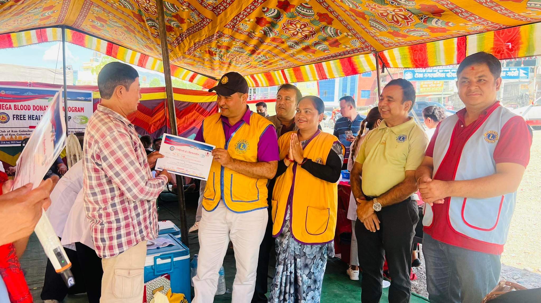 रक्तदान तथा निशुल्क स्वास्थ्य जाँच कार्यक्रममा सम्पन्न