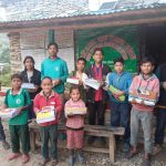 समाजसेवी मायालु लामाद्वारा विकट हिमाली जिल्ला मुगुकाे जे.टि.एम बाल आश्रमलाई शैक्षिक सामग्री सहयोग