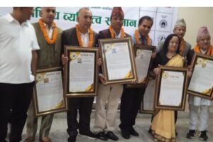समाजसेवी एवम् काभ्रे प्रेसका पत्रकार राजन थापा सम्मानित