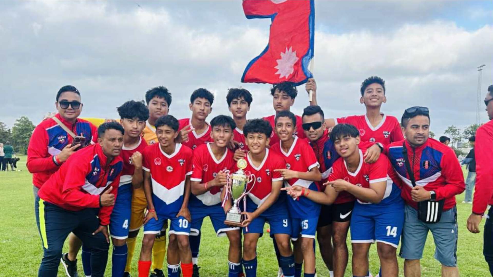 Danacup 2025 U 14 काे खेलमा शंखरापुर निवासी रिजन खड्का सहितकाे नेपाली टिम विजयी