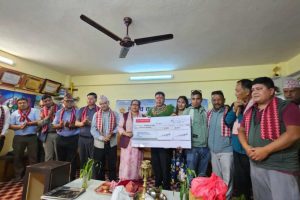 मानव कल्याण समाजलाई पत्रिकाको नगद सहयोग
