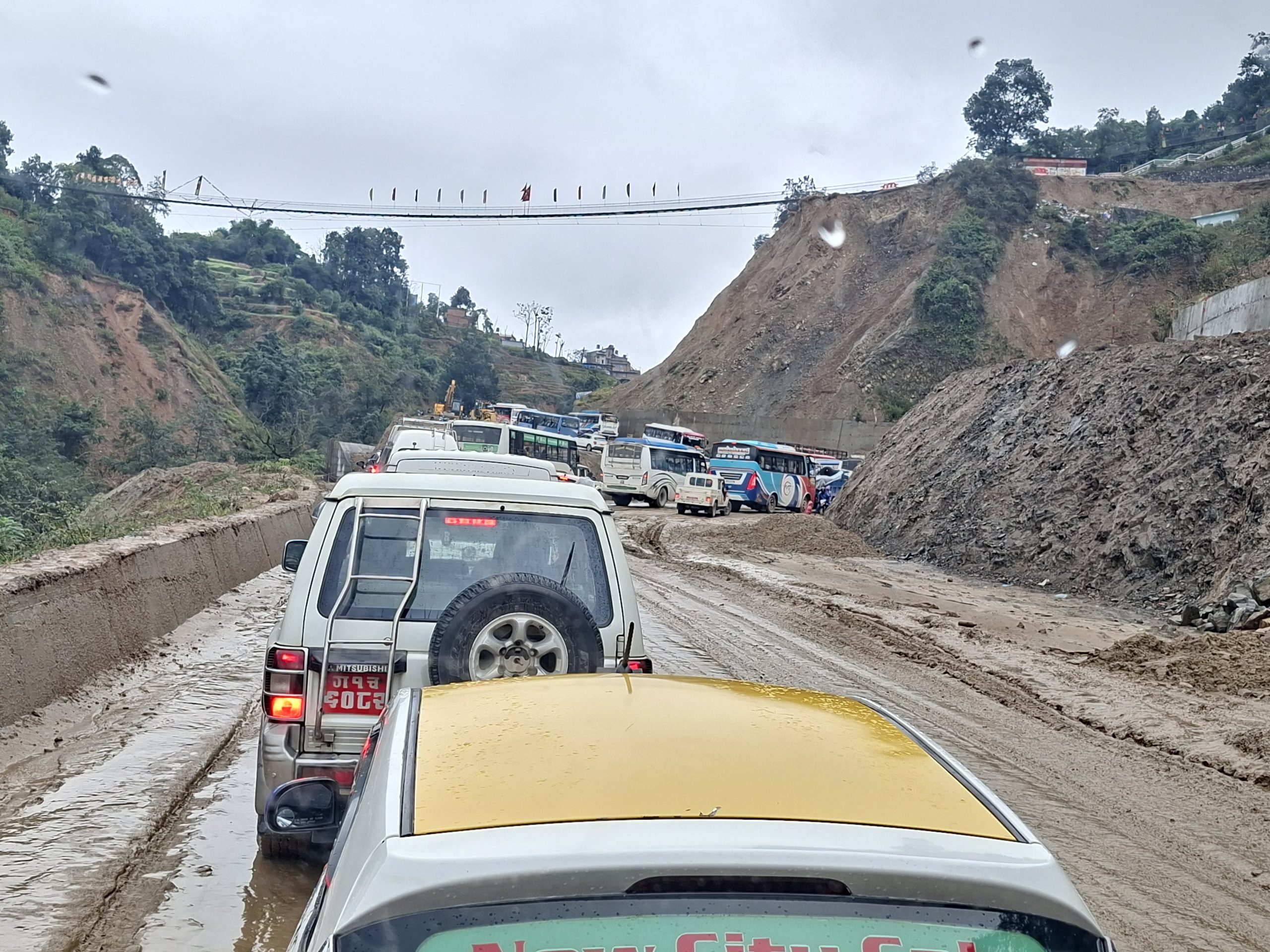 साँगामा अत्यधिक लेदो, बनेपा–नाला–भक्तपुर सडक प्रयोग गर्न अनुरोध