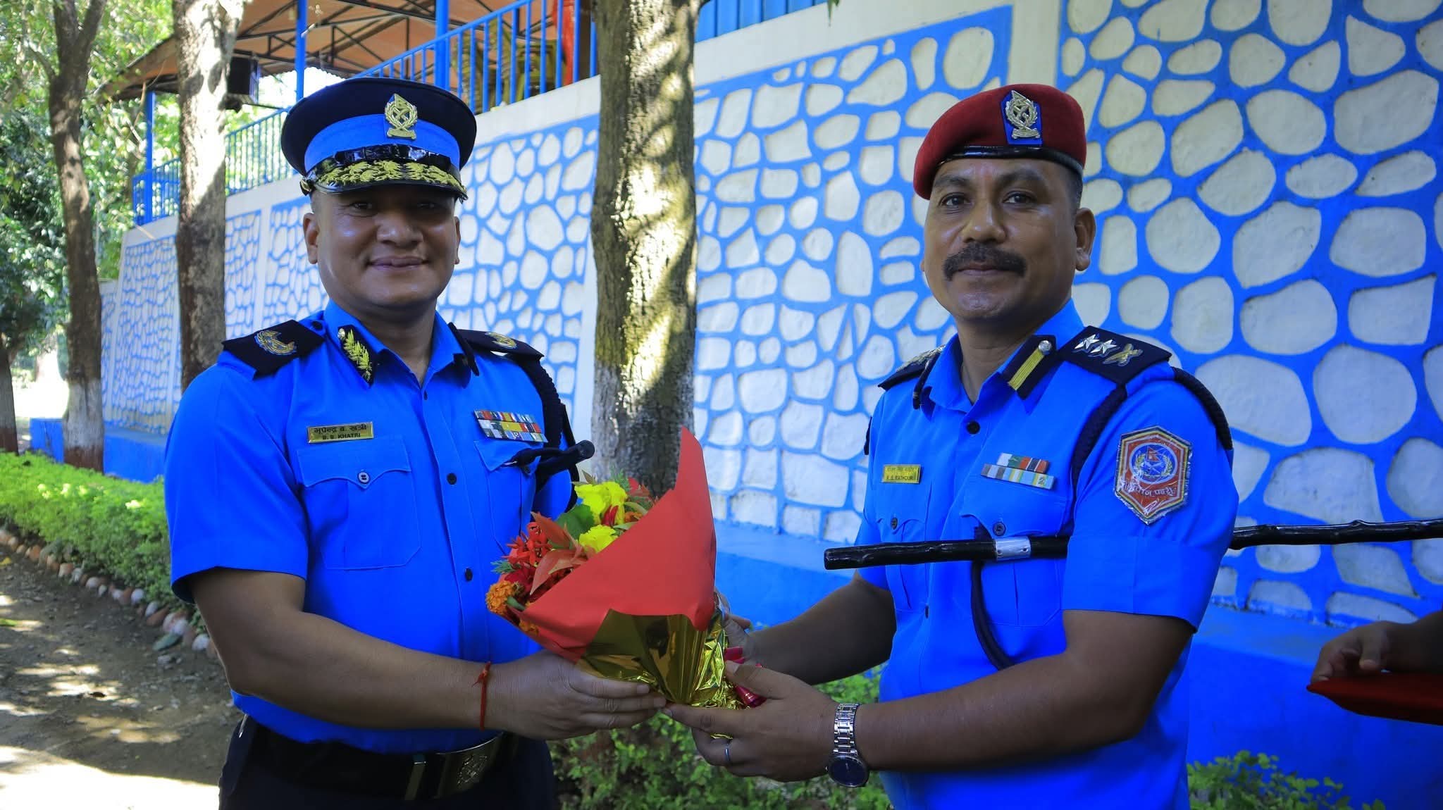 सिआईबीमा सरुवा भएका डिआईजी भूपेन्द्र खत्रीको भरतपुर तालिम केन्द्रबाट विदाई