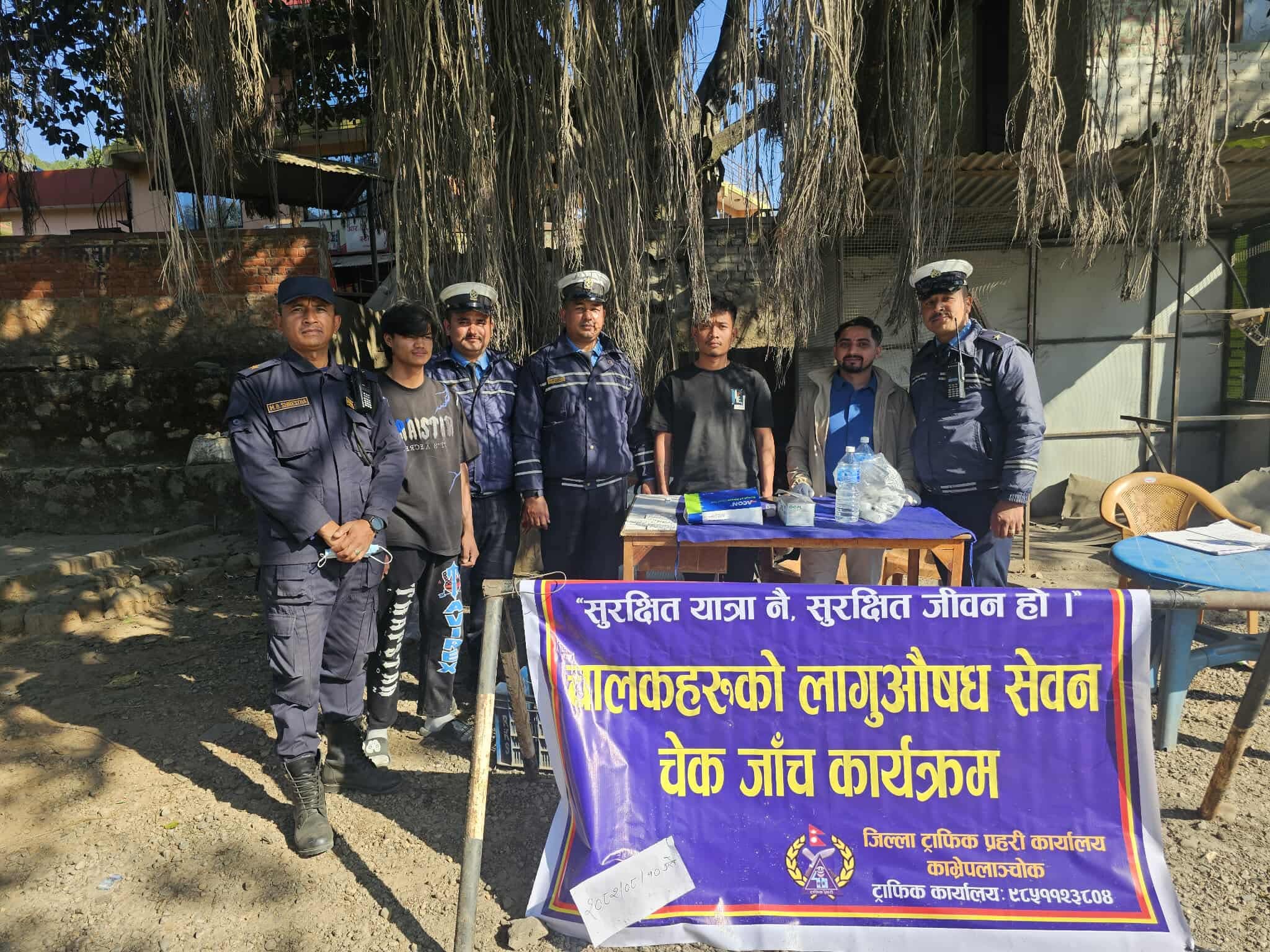 पाँचखालमा ट्राफिक प्रहरीको चेकजाँच अभियान, ५ चालक लागुपदार्थ सेवन