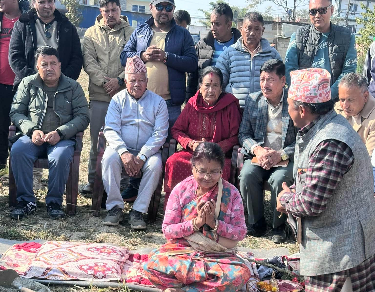 भक्तपुरमा एमाले अध्यक्ष ओलीको ‘कुटी’ निर्माण सुरु