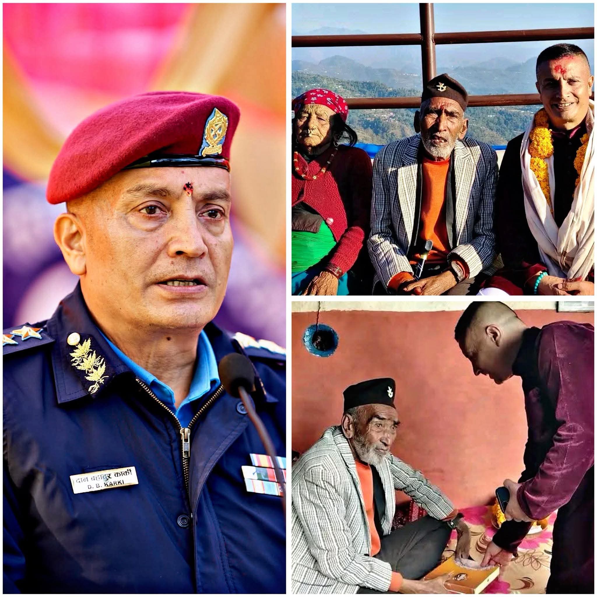 मान्छेले आफ्नो धरातल नबिर्सने उदाहरण : पदोन्नति पाएपछि आईजीपी कार्की बाल्यकालका छिमेकी भोटे दमाईको घरमा