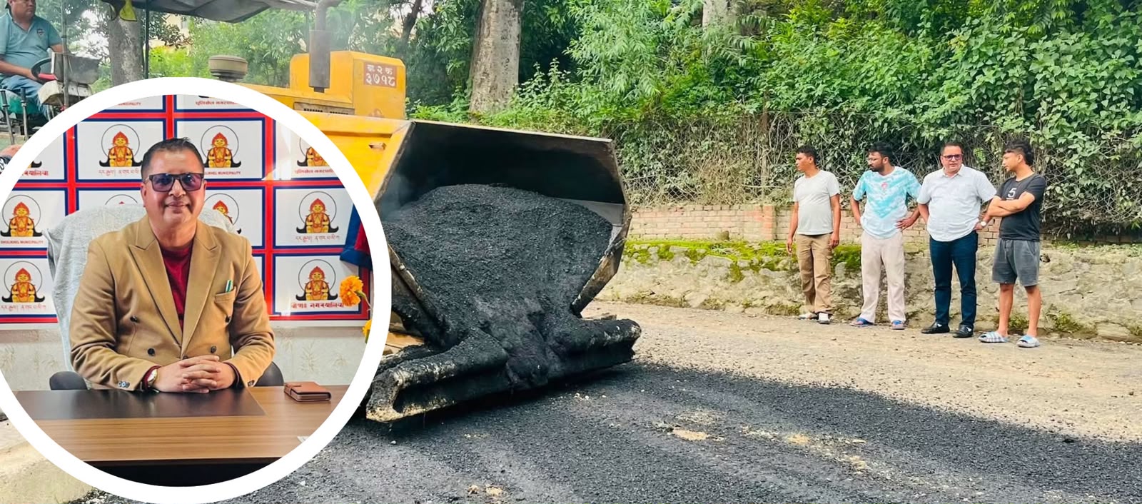 धुलिखेलमा सडक कालोपत्रे कार्यको अनुगमन, गुणस्तरीय निर्माणमा जोड